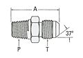 Pipe to 37o Flare